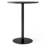 Harbour Round Counter/Bar Table - Black / Black Oak Veneer