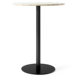 Harbour Round Counter/Bar Table - Black / Ivory Marble