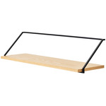 Rail Shelf - Black / Natural Oak