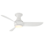 Corona Ceiling Fan with Light - Matte White / Matte White