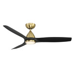 Skylark Smart Ceiling Fan with Light - Soft Brass / Matte Black