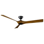 Torque Smart Ceiling Fan - Matte Black / Distressed Koa