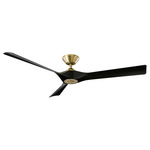 Torque Smart Ceiling Fan - Soft Brass / Matte Black