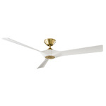 Torque Smart Ceiling Fan - Soft Brass / Matte White