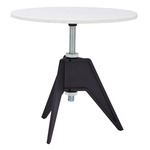 Screw Cafe Table - Black / White Marble