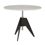 Screw Cafe Table - Black / White Marble