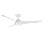 Sonoma Ceiling Fan with Light - Matte White / Matte White