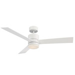 San Francisco Ceiling Fan with Light - Matte White / Matte White