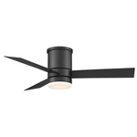 San Francisco Flush Ceiling Fan with Light - Matte Black / Matte Black
