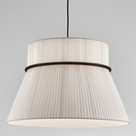 Folie S/60 Pendant - Black / White Translucent Ribbon