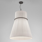 Folie S/70 Pendant - Black / White Translucent Ribbon