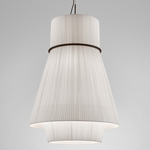 Folie S/70.2 Pendant - Black / White Translucent Ribbon