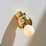 Ball Wall Sconce - Polished Brass / Opal