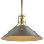 Henry Steel Pendant - Modern Brass / Dark Smoke