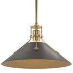 Henry Steel Pendant - Modern Brass / Black