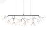 Heracleum III Linear Pendant - Nickel / White