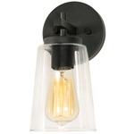 Joanna Wall Sconce - Black / Clear