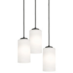 Leo Round Multi Light Pendant - Black / White