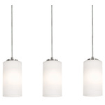 Leo Linear Multi Light Pendant - Satin Nickel / White