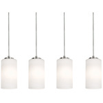 Leo Linear Multi Light Pendant - Satin Nickel / White