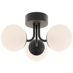 Metropolitan Semi Flush Mount - Black / White