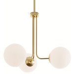 Metropolitan Pendant - Satin Brass / White