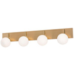 Metropolitan Bathroom Vanity Light - Satin Brass / White