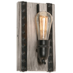 Noah Wall Sconce - Grey Distressed / Black