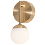 Pearl Wall Sconce - Satin Brass / White