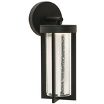 Rivers Outdoor Wall Sconce - Black / Clear