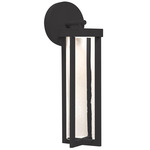 Rivers Outdoor Wall Sconce - Black / Clear
