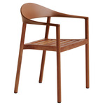 Monza Stackable Outdoor Armchair - Natural Iroko / Caramel