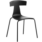 Remo Plastic Stackable Dining Chair - Black