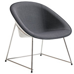 Cup Lounge Chair - Chrome / Charcoal