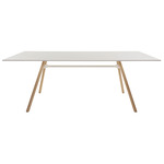 Mart Dining Table - Ash Natural / White