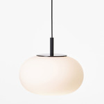 Sfera Wide Pendant - Matte Black / Triplex Opal