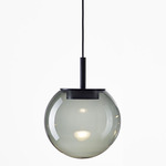 Orbis Pendant - Matte Black / Transparent Smoke Grey