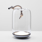 Knot Battery Portable Lamp - Brushed Stainless Steel / Transparent
