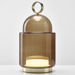 Dome Nomad Table / Floor Lamp - Brass / Transparent Smoke Brown