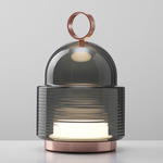 Dome Nomad Lines Table / Floor Lamp - Copper / Transparent Smoke Grey
