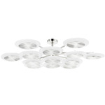 Topaz Semi-Flush Chandelier - Polished Nickel / Clear