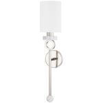 Haru Wall Sconce - Burnished Nickel/ Arabescato Marble / White