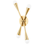 Aries Wall Sconce - Polished Brass / Black / Opal