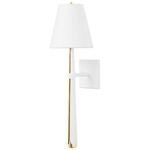 Esmeralda Wall Sconce - Gold Leaf / White