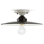 Retro B and W Ceiling Light Fixture - White / Black