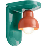 Berimbau Wall Sconce - Turquoise / Orange