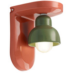 Berimbau Wall Sconce - Orange / Leaf Green