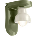 Berimbau Wall Sconce - Leaf Green / Crema