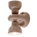 Berimbau Double Wall Sconce - Mocha