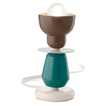 Berimbau Table Lamp - Mocha / Turquoise